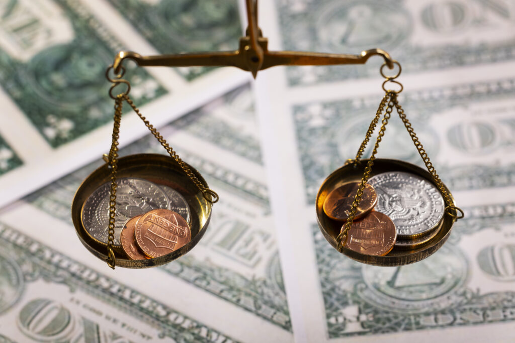 still-life-dollar-coins-scale